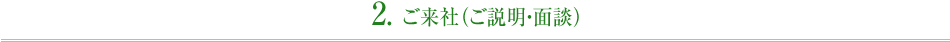 ご来社（ご説明・面談）